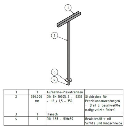 Plakathalter für Etagere (Zubehörartikel)
